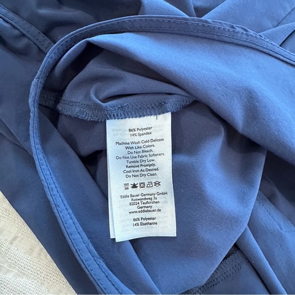 Eddie Bauer Classic Button Down Shirt Blue Stretch XL - Picture 6 of 6